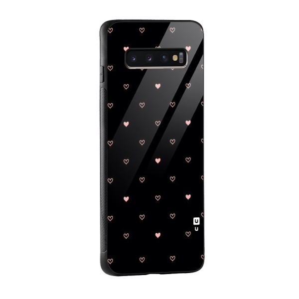Tiny Little Pink Pattern Glass Back Case for Galaxy S10 Plus