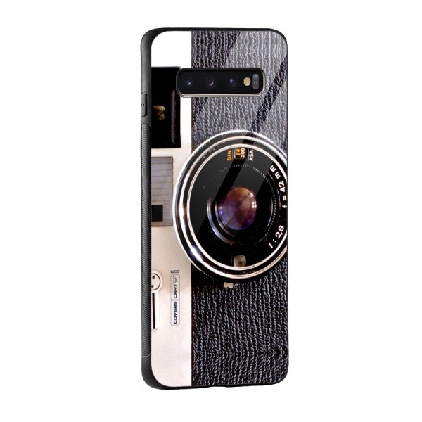 Vintage Camera Glass Back Case for Galaxy S10 Plus