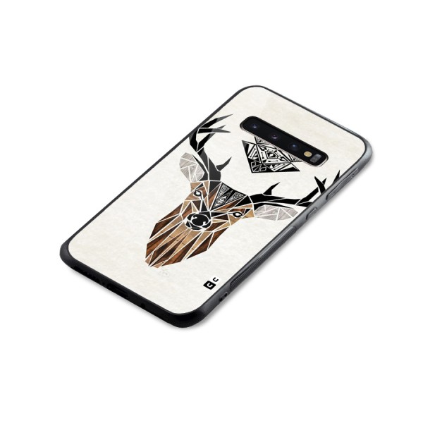 Aesthetic Deer Design Glass Back Case for Galaxy S10 Plus