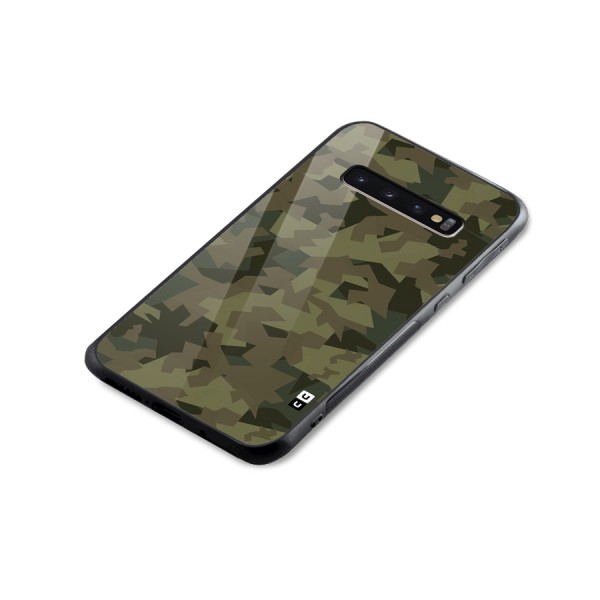 Army Abstract Glass Back Case for Galaxy S10 Plus