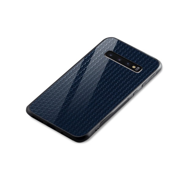 Blue-Pattern Glass Back Case for Galaxy S10 Plus