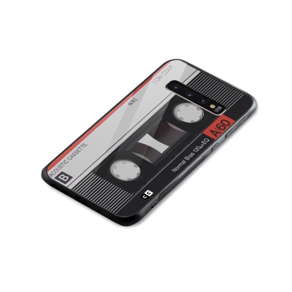 Casette Design Glass Back Case for Galaxy S10 Plus