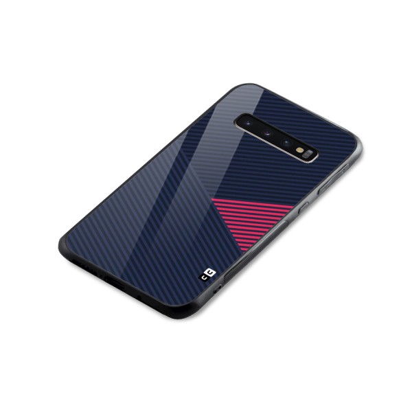 Criscros Stripes Glass Back Case for Galaxy S10 Plus