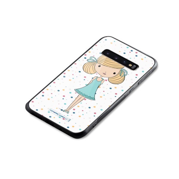 Cute Girl Glass Back Case for Galaxy S10 Plus