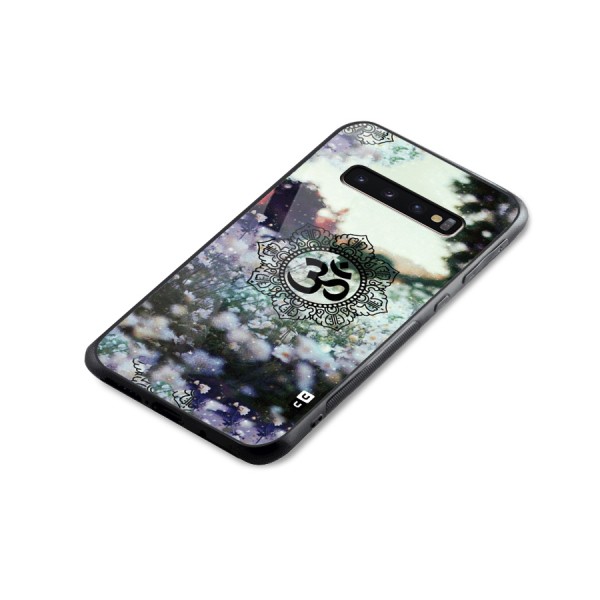 Floral Pray Glass Back Case for Galaxy S10 Plus