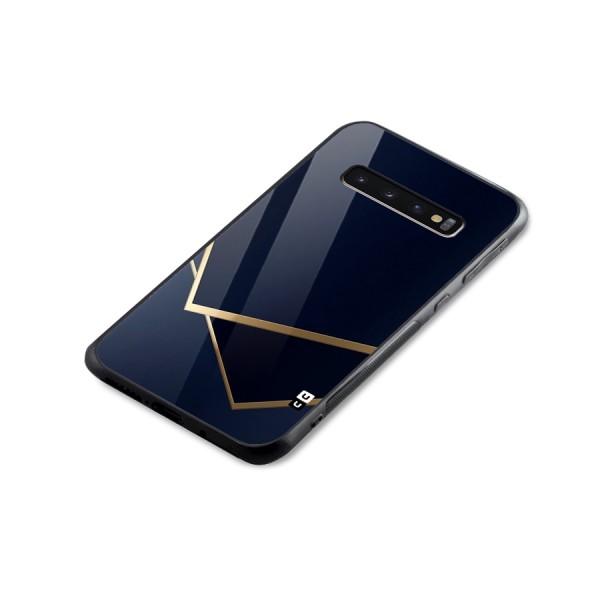 Gold Corners Glass Back Case for Galaxy S10 Plus
