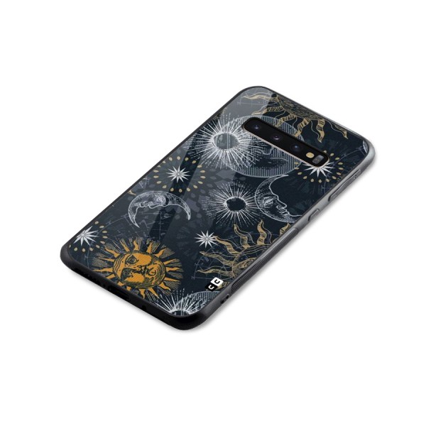 Moon And Sun Glass Back Case for Galaxy S10 Plus