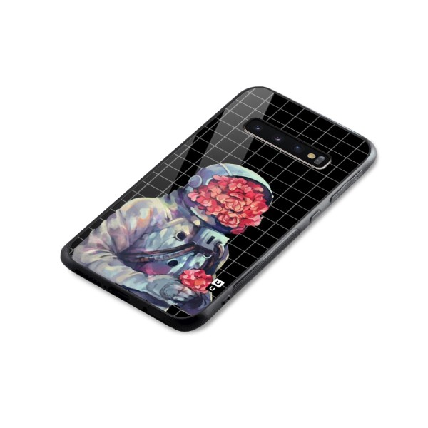 Robot Rose Glass Back Case for Galaxy S10 Plus