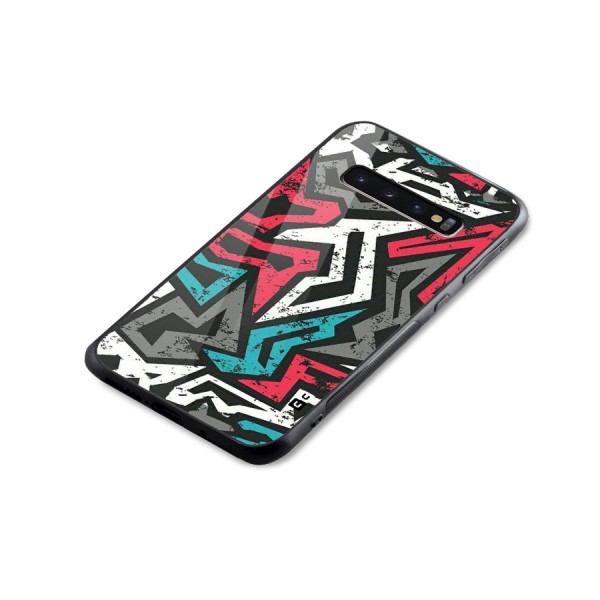 Rugged Strike Abstract Glass Back Case for Galaxy S10 Plus