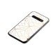 White Golden Zig Zag Glass Back Case for Galaxy S10 Plus