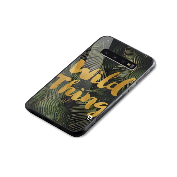 Wild Leaf Thing Glass Back Case for Galaxy S10 Plus