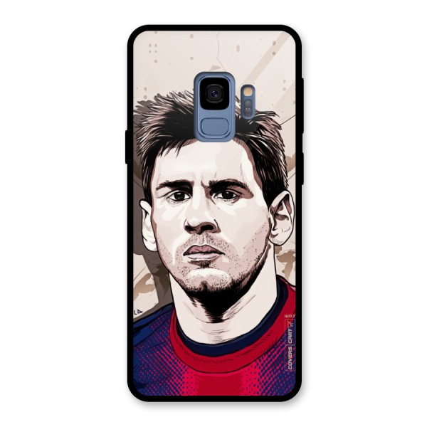 Barca King Messi Glass Back Case for Galaxy S9
