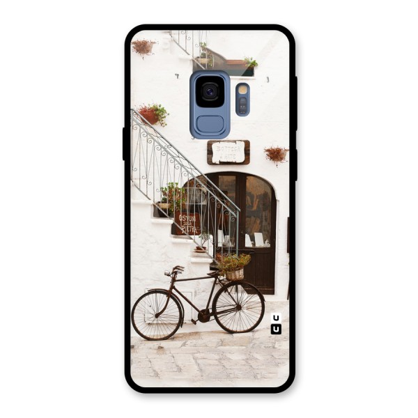 Bicycle Wall Glass Back Case for Galaxy S9