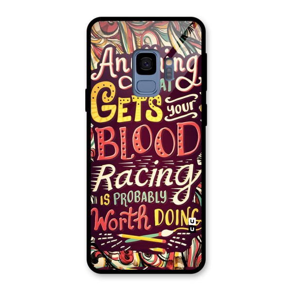 Blood Racing Glass Back Case for Galaxy S9