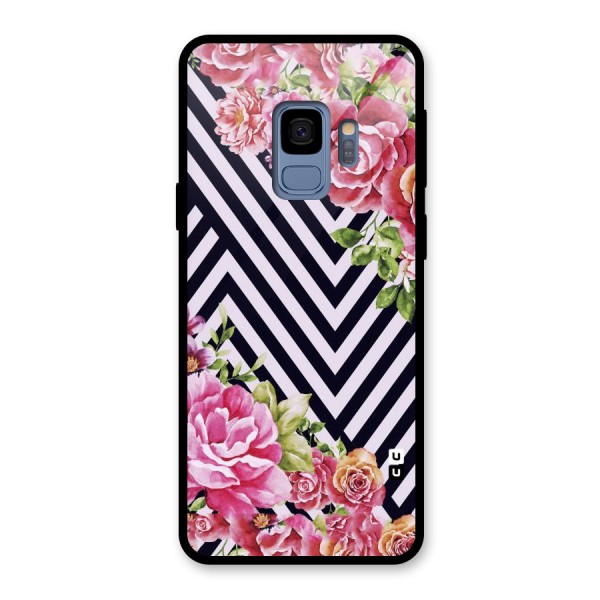 Bloom Zig Zag Glass Back Case for Galaxy S9