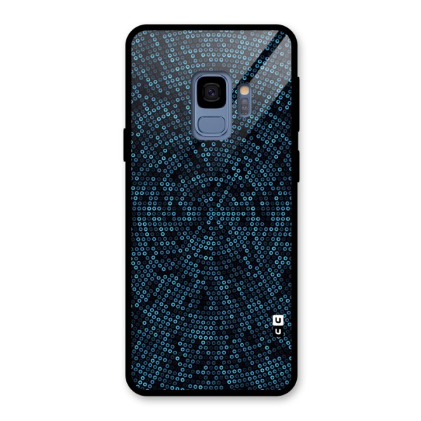 Blue Disco Lights Glass Back Case for Galaxy S9