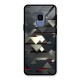 Classic Triangles Design Glass Back Case for Galaxy S9