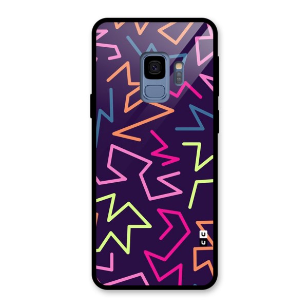 Colored Lines Glass Back Case for Galaxy S9