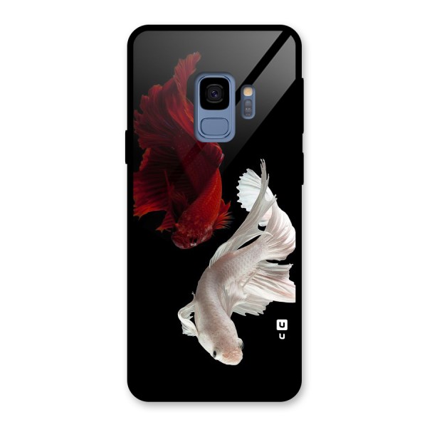 Fish Design Glass Back Case for Galaxy S9