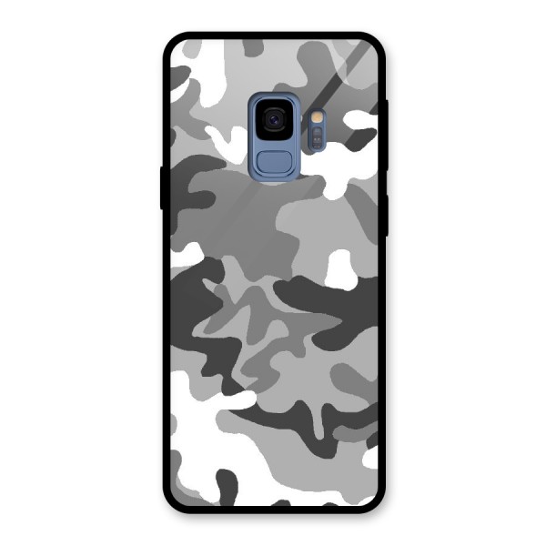 Grey Military Glass Back Case for Galaxy S9