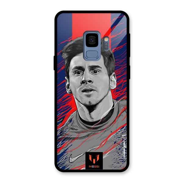 Messi For FCB Glass Back Case for Galaxy S9