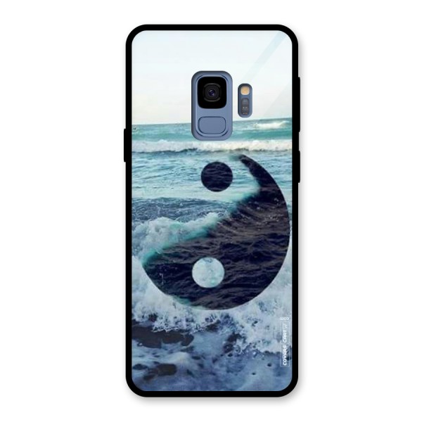 Oceanic Peace Design Glass Back Case for Galaxy S9