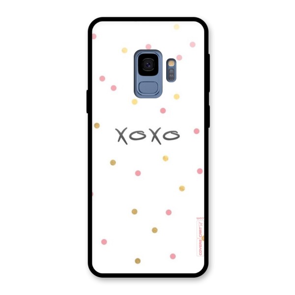 Polka Hugs Glass Back Case for Galaxy S9