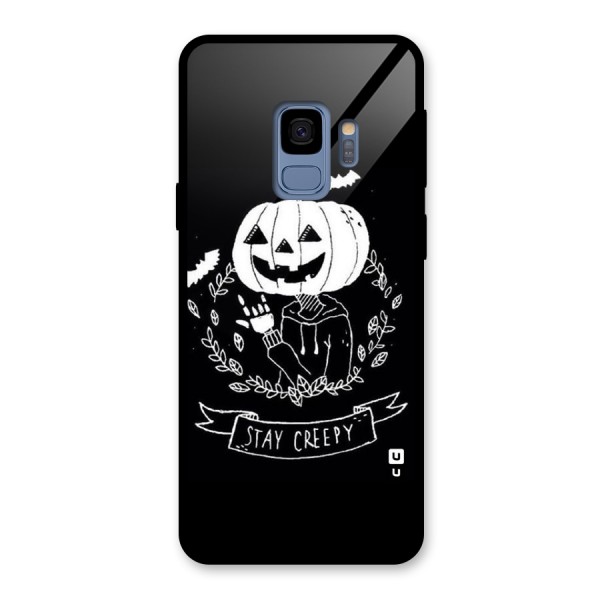 Stay Creepy Glass Back Case for Galaxy S9