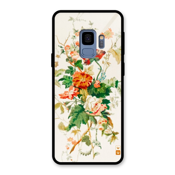 Summer Floral Glass Back Case for Galaxy S9