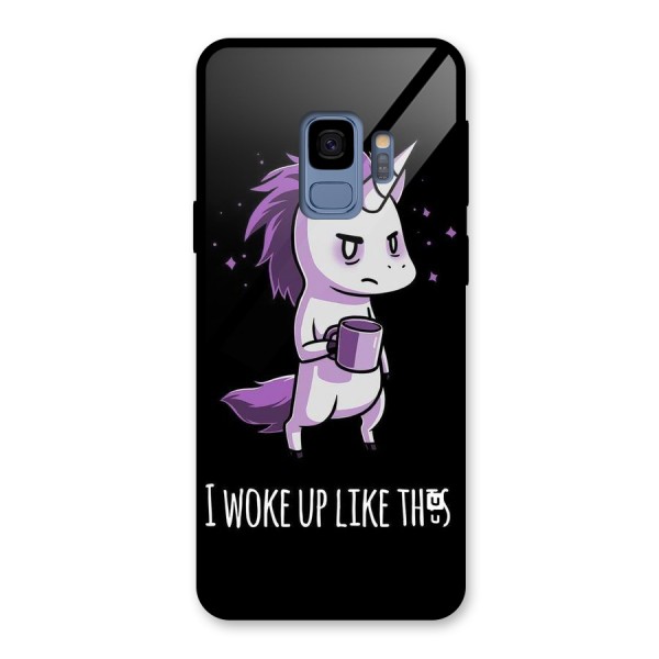 Unicorn Morning Glass Back Case for Galaxy S9