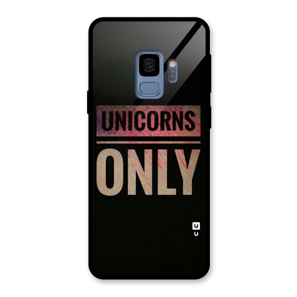 Unicorns Only Glass Back Case for Galaxy S9