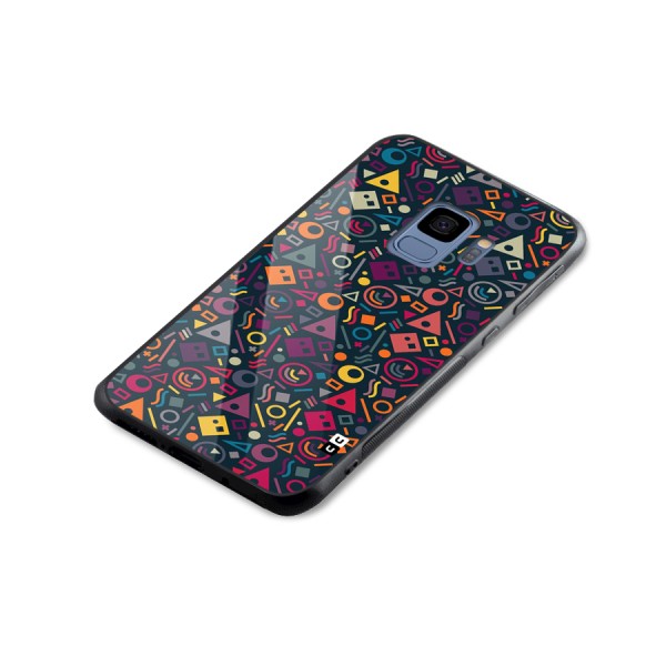 Abstract Figures Glass Back Case for Galaxy S9