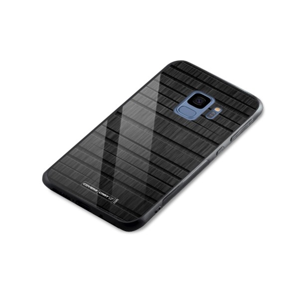 Black Abstract Glass Back Case for Galaxy S9