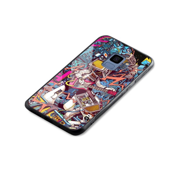 Electric Colors Glass Back Case for Galaxy S9