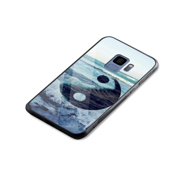 Oceanic Peace Design Glass Back Case for Galaxy S9