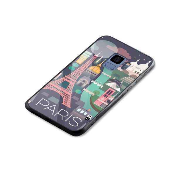 Pink Cute Tower Glass Back Case for Galaxy S9