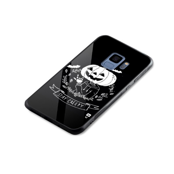 Stay Creepy Glass Back Case for Galaxy S9