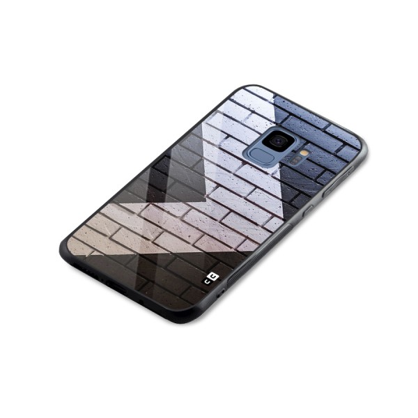 Wall Arrow Design Glass Back Case for Galaxy S9