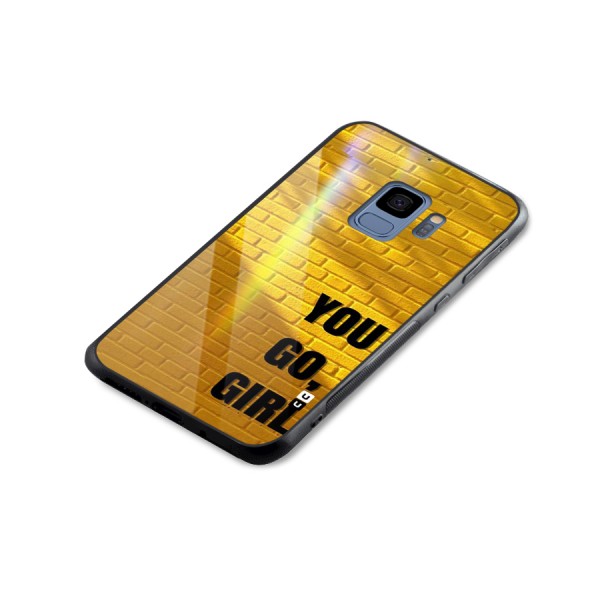 You Go Girl Wall Glass Back Case for Galaxy S9