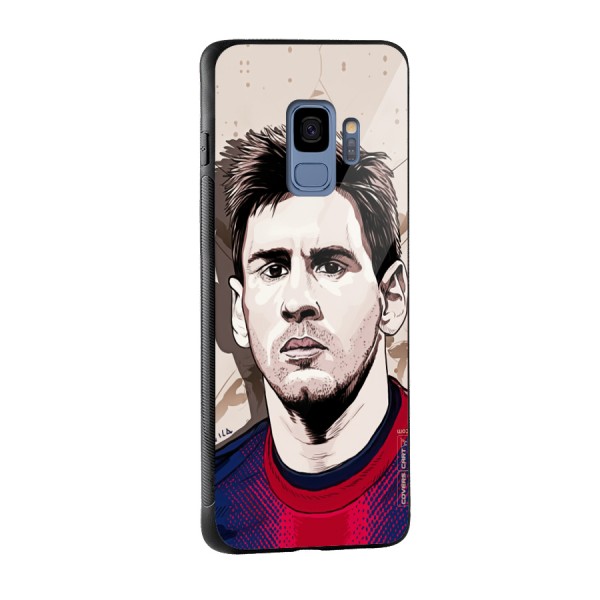 Barca King Messi Glass Back Case for Galaxy S9
