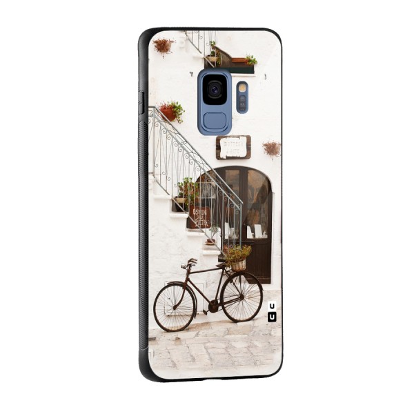 Bicycle Wall Glass Back Case for Galaxy S9