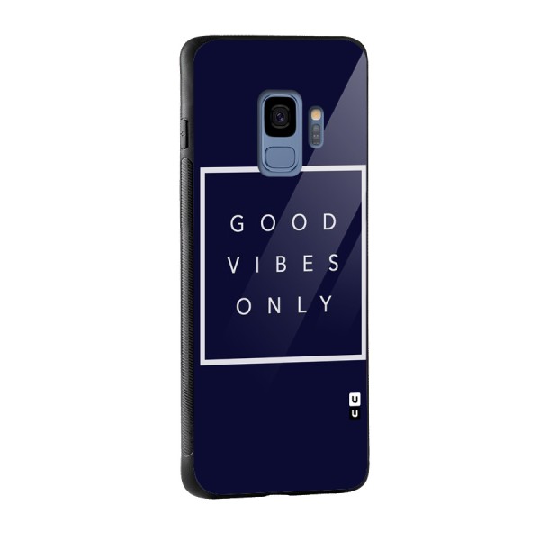 Blue White Vibes Glass Back Case for Galaxy S9