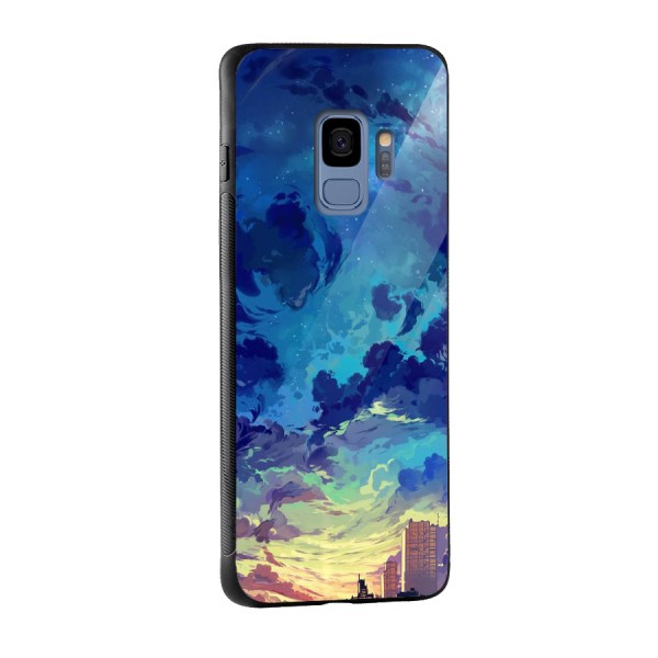 Cloud Art Glass Back Case for Galaxy S9