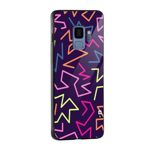 Colored Lines Glass Back Case for Galaxy S9