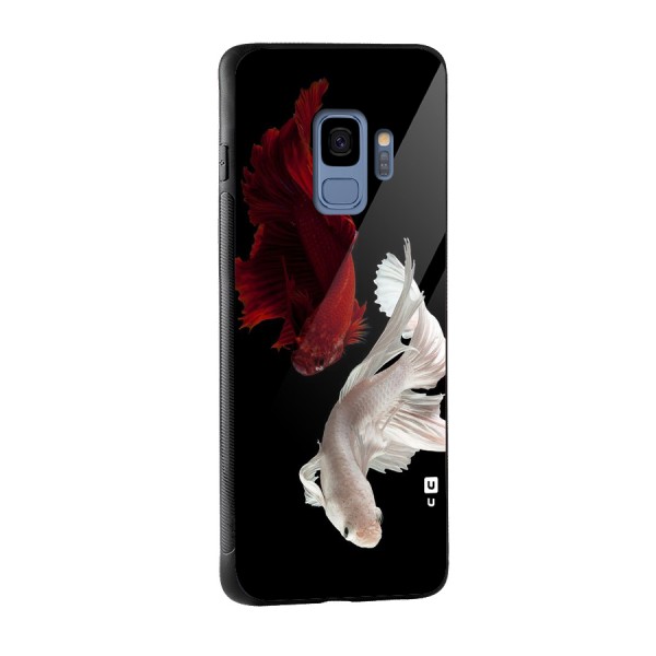 Fish Design Glass Back Case for Galaxy S9