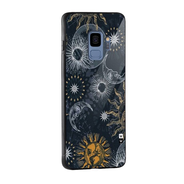 Moon And Sun Glass Back Case for Galaxy S9