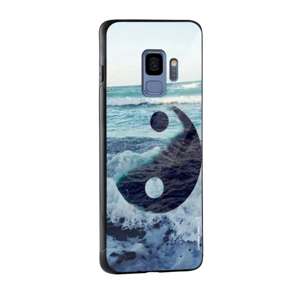 Oceanic Peace Design Glass Back Case for Galaxy S9
