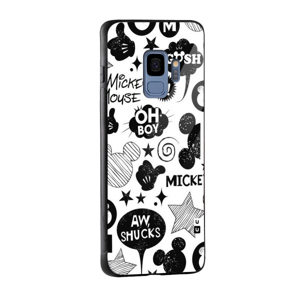 Oh Boy Design Glass Back Case for Galaxy S9