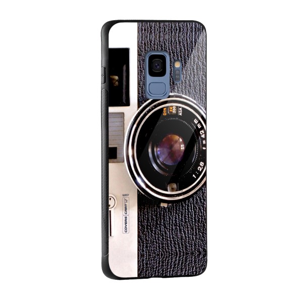 Old School Camera Glass Back Case for Galaxy S9