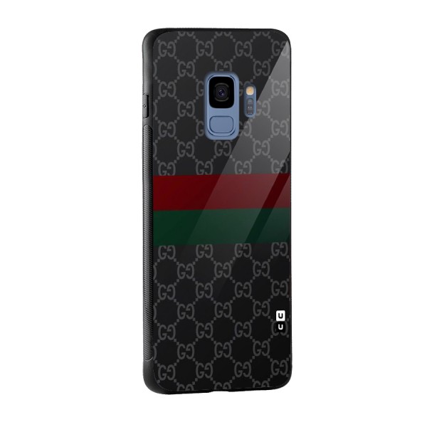 Royal Stripes Design Glass Back Case for Galaxy S9